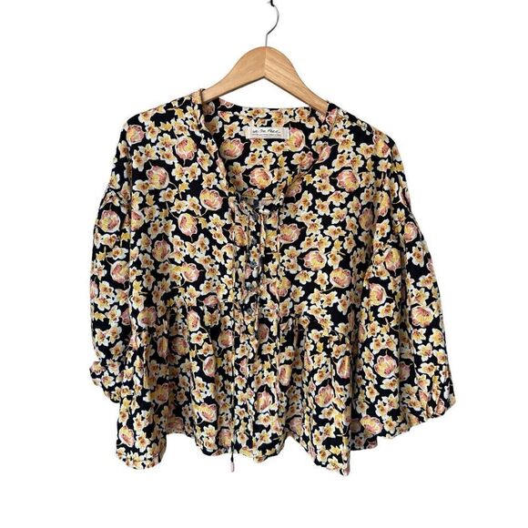 Free People Highlander Blouse in Dark Combo Size M - Picture 6 of 12